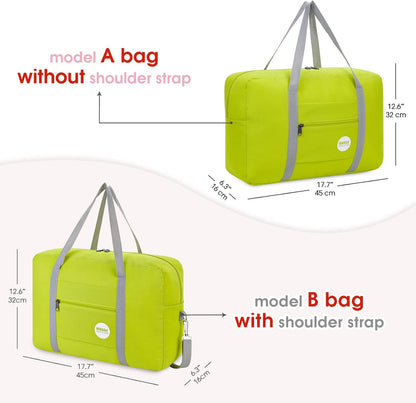 Personal Item Travel Bag, Carry On Duffle Bag Women | 18x14x8 inches, Frontier Airline Underseat Fit, Weekend Overnight Trips, Lightweight Packable