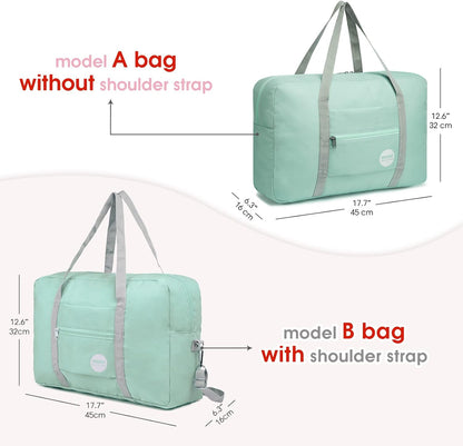 Personal Item Travel Bag, Carry On Duffle Bag Women | 18x14x8 inches, Frontier Airline Underseat Fit, Weekend Overnight Trips, Lightweight Packable