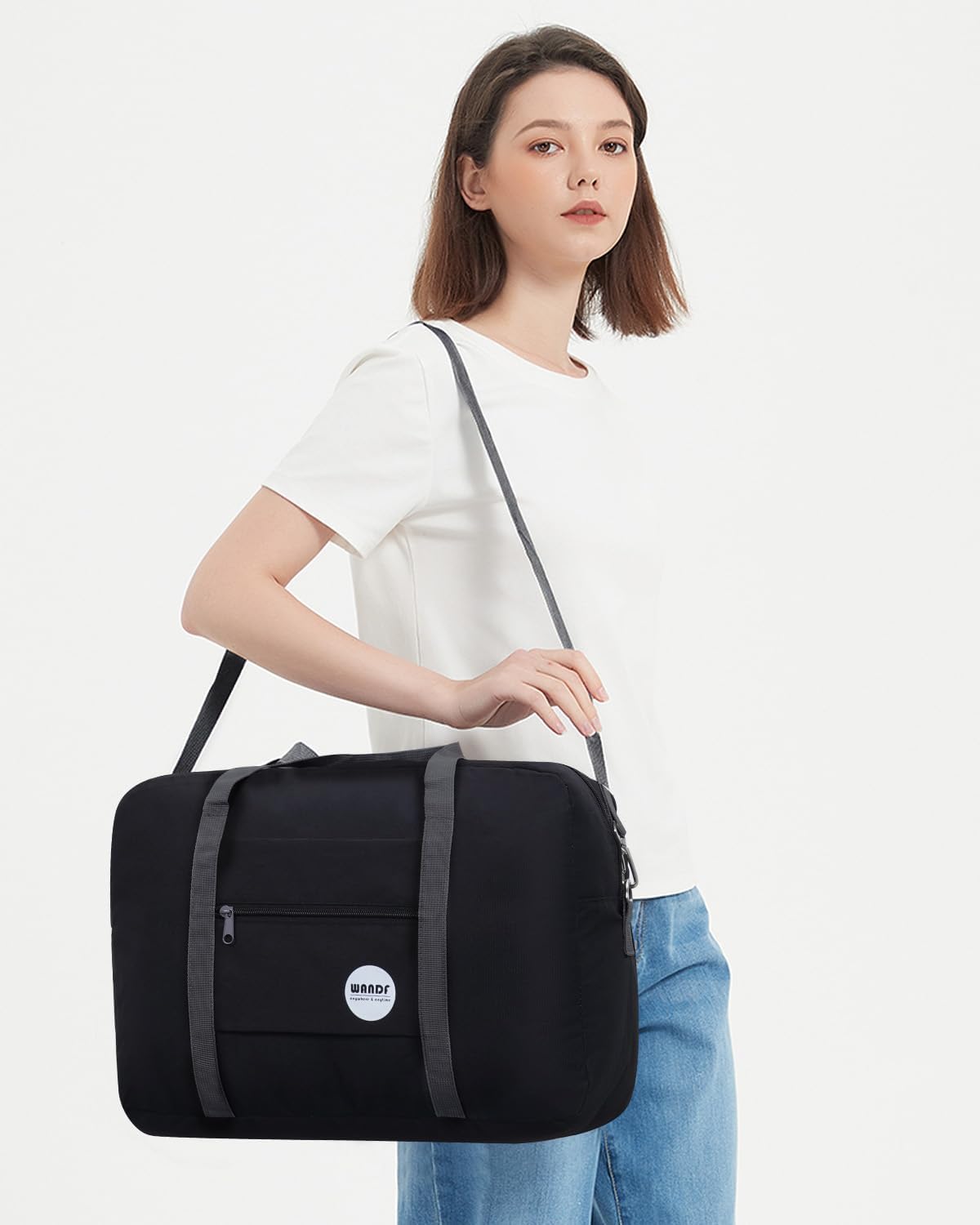 Personal Item Travel Bag, Carry On Duffle Bag Women | 18x14x8 inches, Frontier Airline Underseat Fit, Weekend Overnight Trips, Lightweight Packable