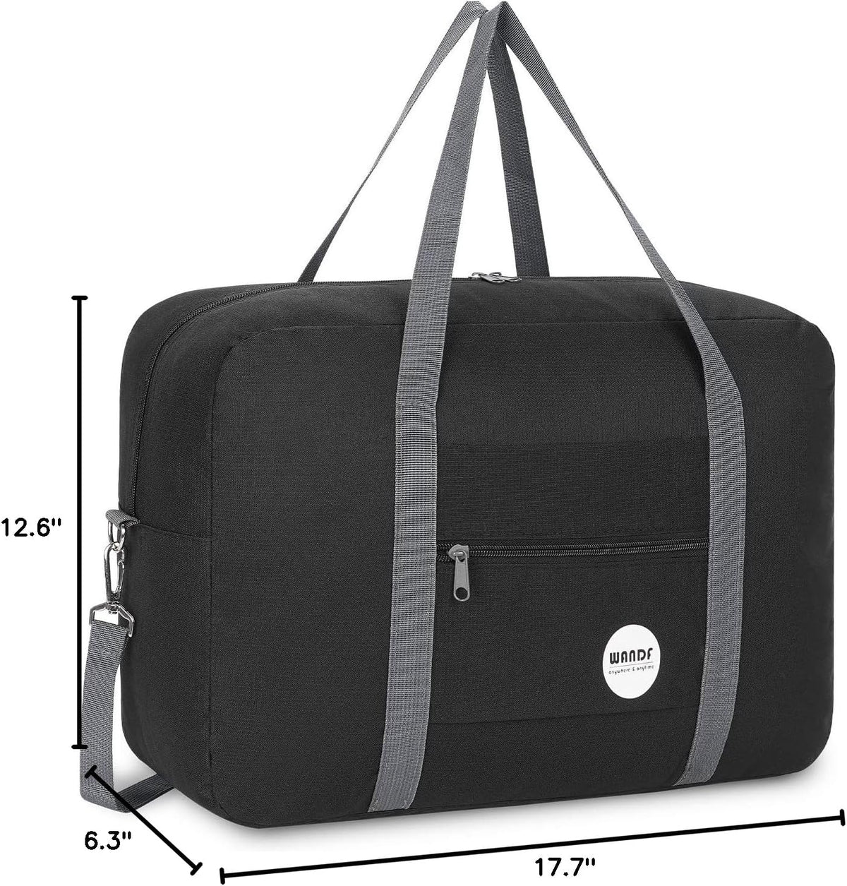 Personal Item Travel Bag, Carry On Duffle Bag Women | 18x14x8 inches, Frontier Airline Underseat Fit, Weekend Overnight Trips, Lightweight Packable