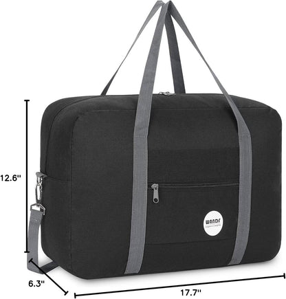 Personal Item Travel Bag, Carry On Duffle Bag Women | 18x14x8 inches, Frontier Airline Underseat Fit, Weekend Overnight Trips, Lightweight Packable
