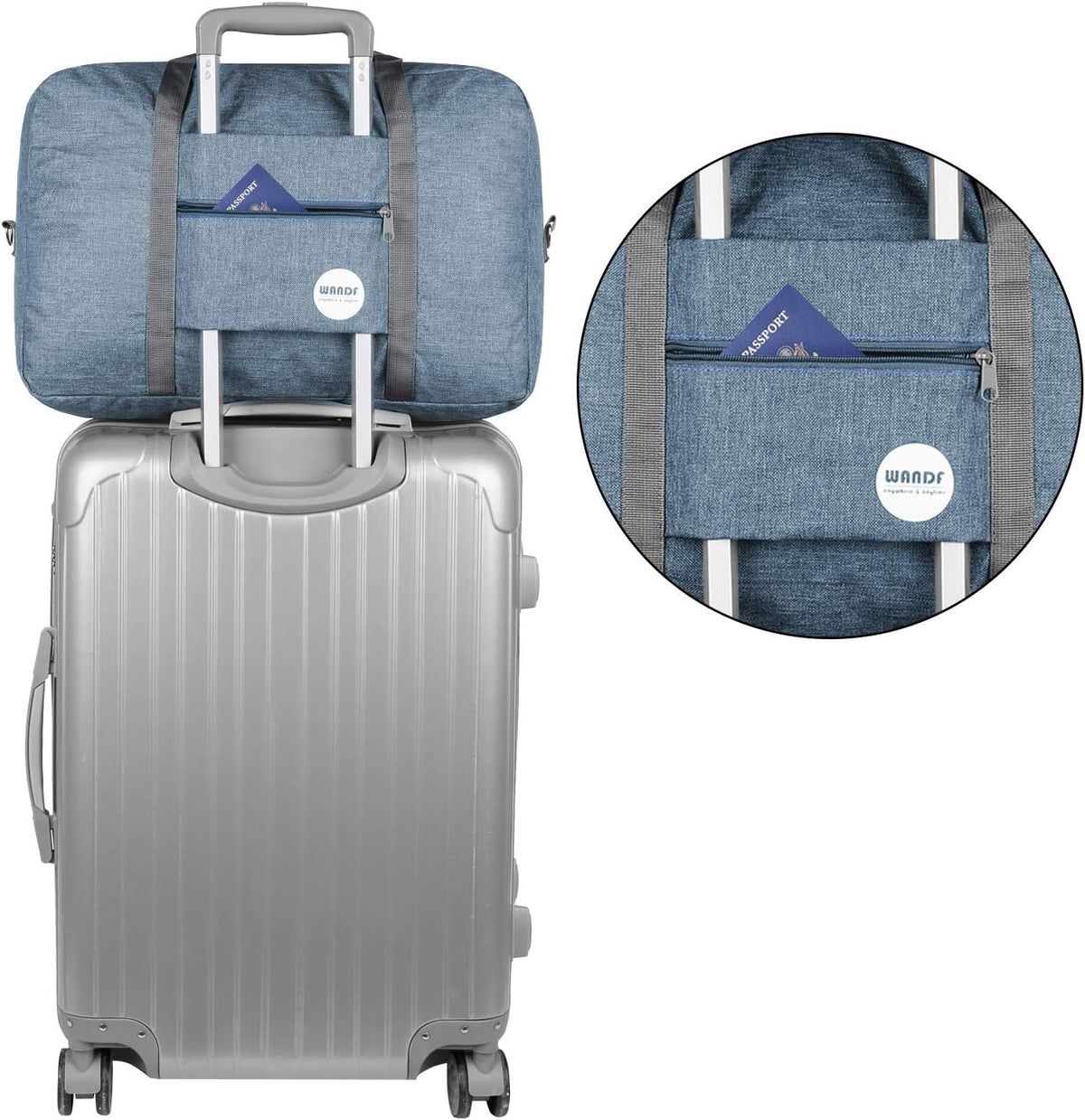 Personal Item Travel Bag, Carry On Duffle Bag Women | 18x14x8 inches, Frontier Airline Underseat Fit, Weekend Overnight Trips, Lightweight Packable