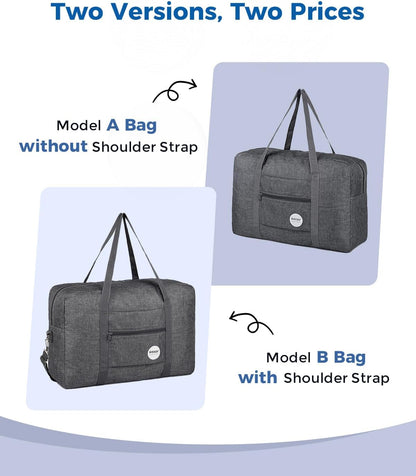 Personal Item Travel Bag, Carry On Duffle Bag Women | 18x14x8 inches, Frontier Airline Underseat Fit, Weekend Overnight Trips, Lightweight Packable