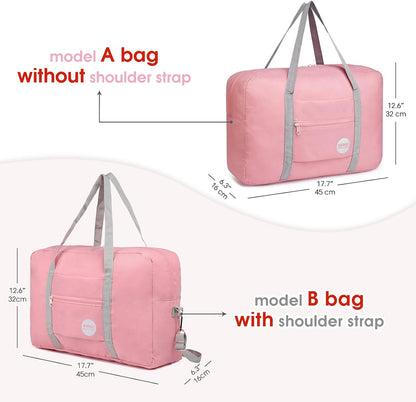 Personal Item Travel Bag, Carry On Duffle Bag Women | 18x14x8 inches, Frontier Airline Underseat Fit, Weekend Overnight Trips, Lightweight Packable