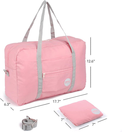 Personal Item Travel Bag, Carry On Duffle Bag Women | 18x14x8 inches, Frontier Airline Underseat Fit, Weekend Overnight Trips, Lightweight Packable