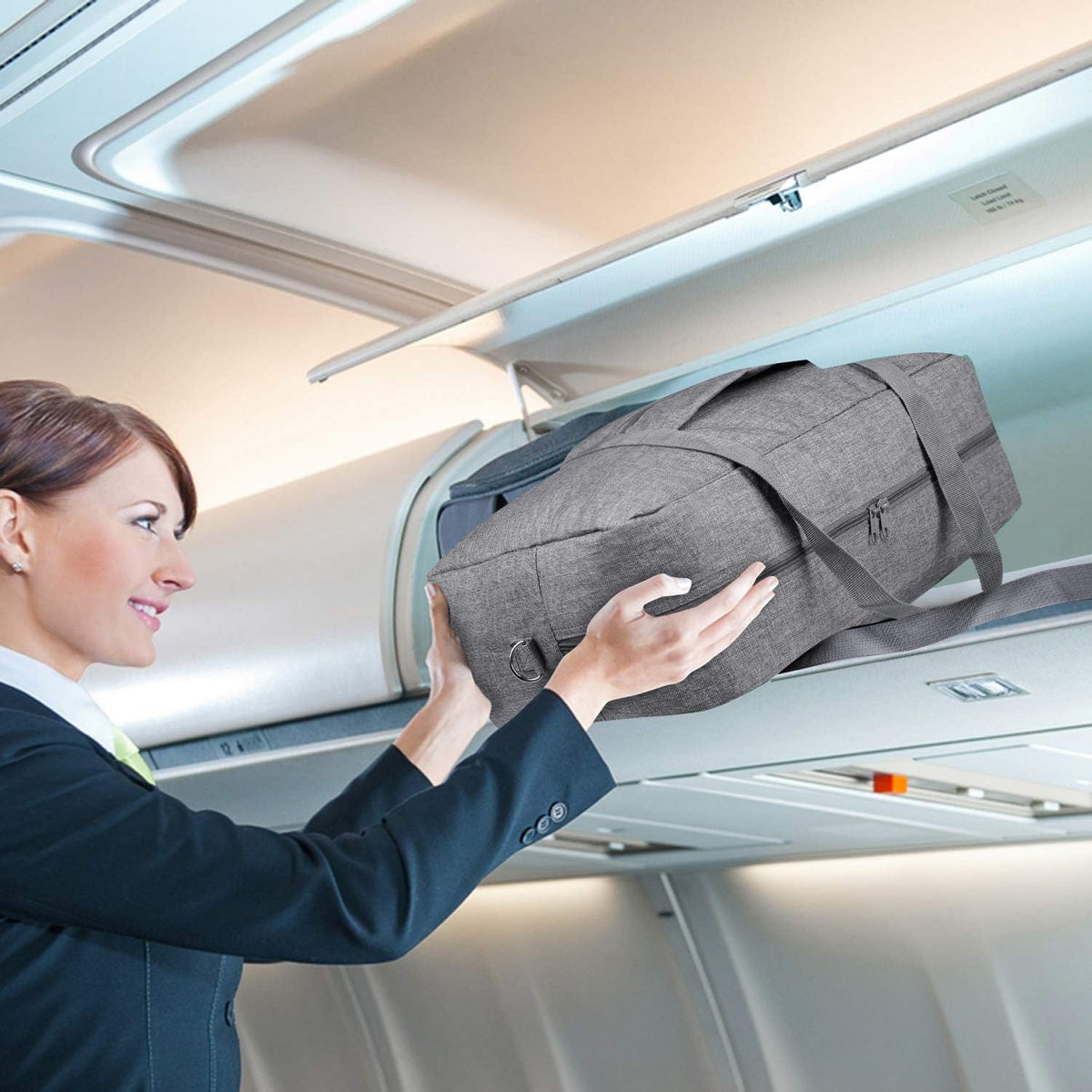 Personal Item Travel Bag, Carry On Duffle Bag Women | 18x14x8 inches, Frontier Airline Underseat Fit, Weekend Overnight Trips, Lightweight Packable