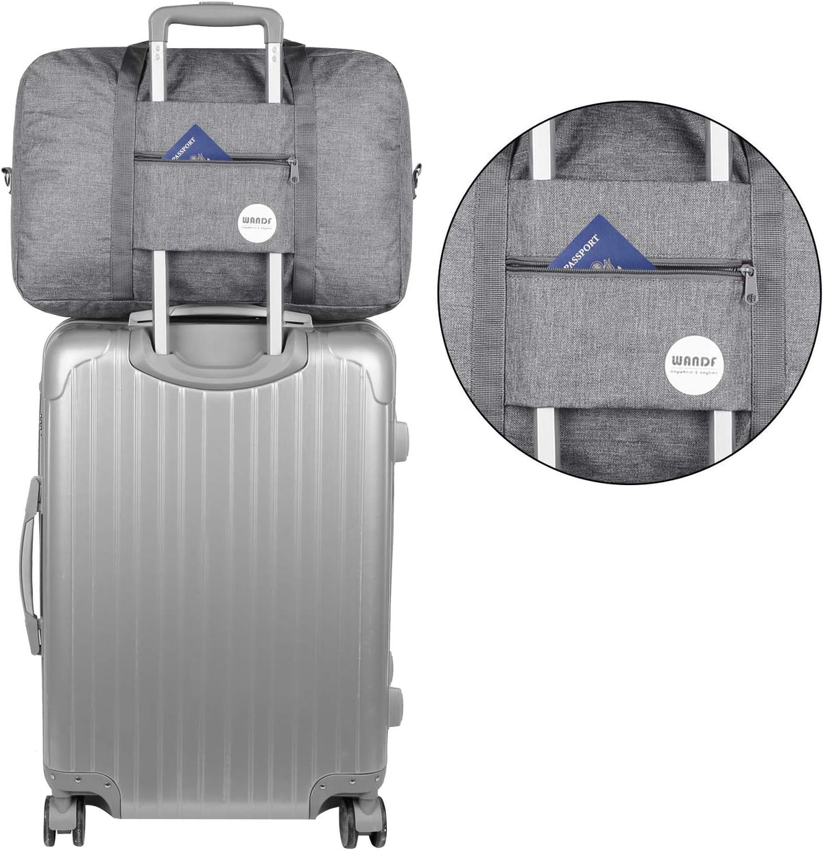 Personal Item Travel Bag, Carry On Duffle Bag Women | 18x14x8 inches, Frontier Airline Underseat Fit, Weekend Overnight Trips, Lightweight Packable