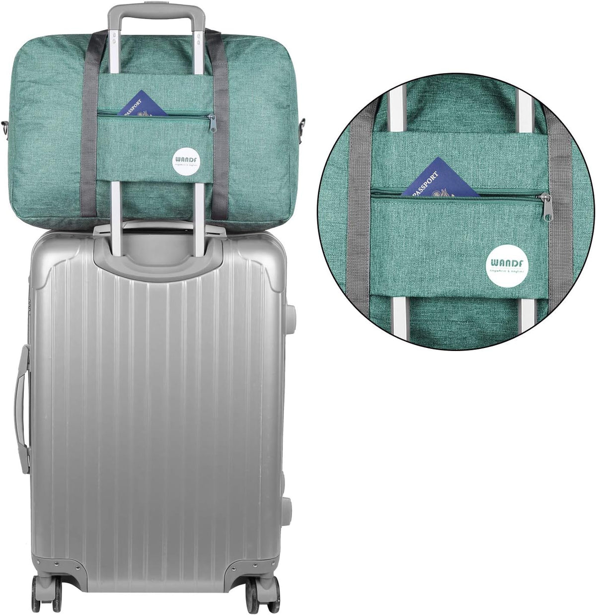 Personal Item Travel Bag, Carry On Duffle Bag Women | 18x14x8 inches, Frontier Airline Underseat Fit, Weekend Overnight Trips, Lightweight Packable