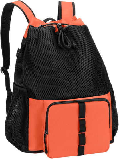 Large Mesh Beach Backpack with Zipper Bottom for Men & Women | Breathable Fabric, Sandproof, Wet/Dry Storage Pocket, 33-Liter, for Swimming, Beach, Pool, Travel & Sports, Empty Bag Only