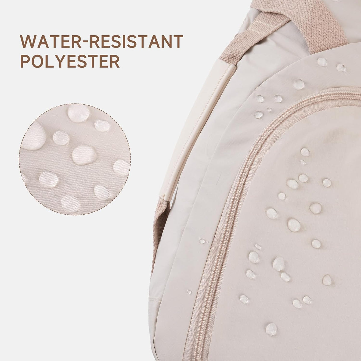 Crossbody Sling Backpack Travel Hiking Daypack for Women Men, Sling Bag Convertible Backpack with Front Curved Pocket for Outdoor Casual Travel Commuting, Beige