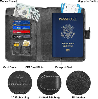 Passport Holder for Travel Essentials Wallet Cover Case Women Men Gift | Passport Holder for Travel Cruise Essentials, Passport Wallet Cover Case Women Men Travel Gifts