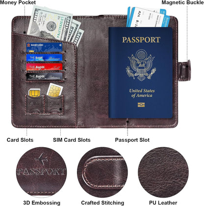 Passport Holder for Travel Essentials Wallet Cover Case Women Men Gift | Passport Holder for Travel Cruise Essentials, Passport Wallet Cover Case Women Men Travel Gifts