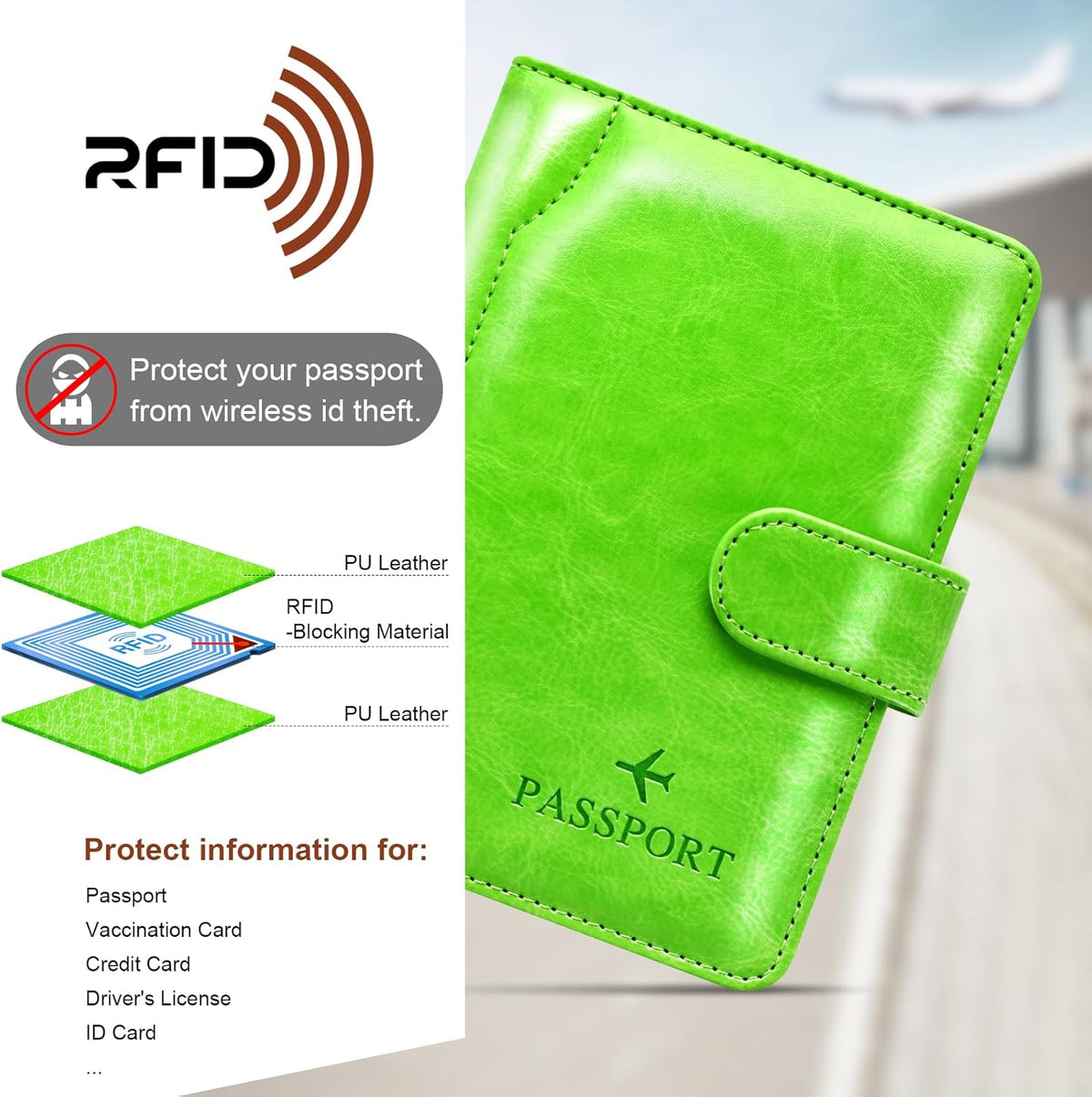 Passport Holder for Travel Essentials Wallet Cover Case Women Men Gift | Passport Holder for Travel Cruise Essentials, Passport Wallet Cover Case Women Men Travel Gifts
