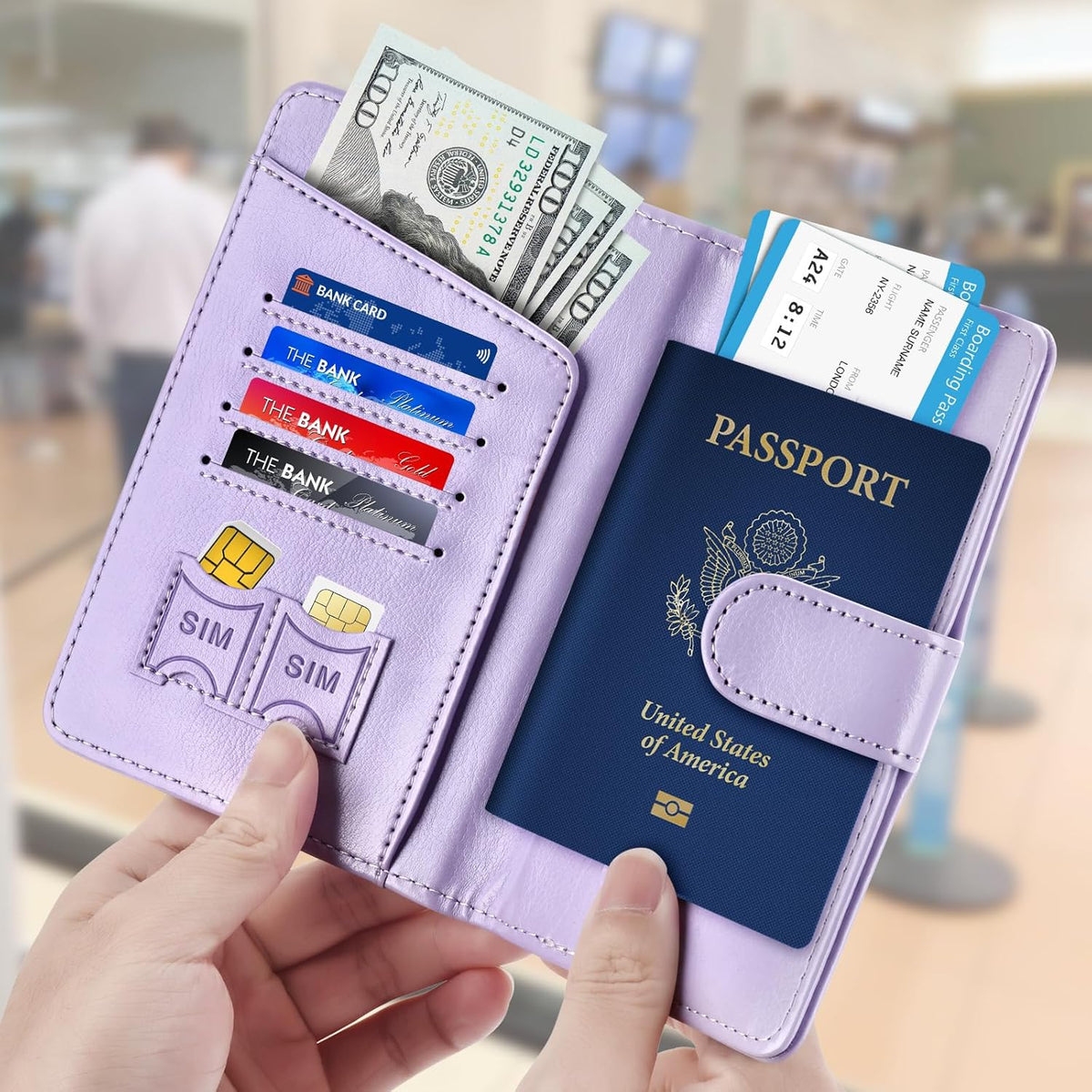 Passport Holder for Travel Essentials Wallet Cover Case Women Men Gift | Passport Holder for Travel Cruise Essentials, Passport Wallet Cover Case Women Men Travel Gifts