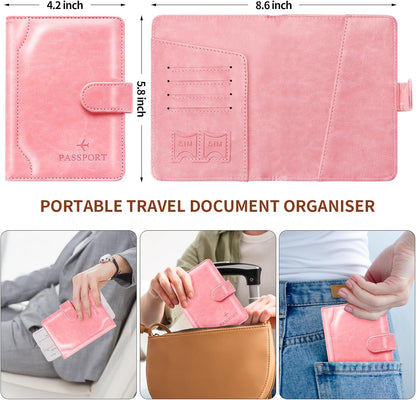 Passport Holder for Travel Essentials Wallet Cover Case Women Men Gift | Passport Holder for Travel Cruise Essentials, Passport Wallet Cover Case Women Men Travel Gifts