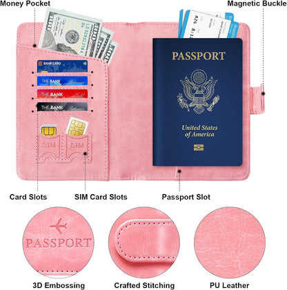 Passport Holder for Travel Essentials Wallet Cover Case Women Men Gift | Passport Holder for Travel Cruise Essentials, Passport Wallet Cover Case Women Men Travel Gifts