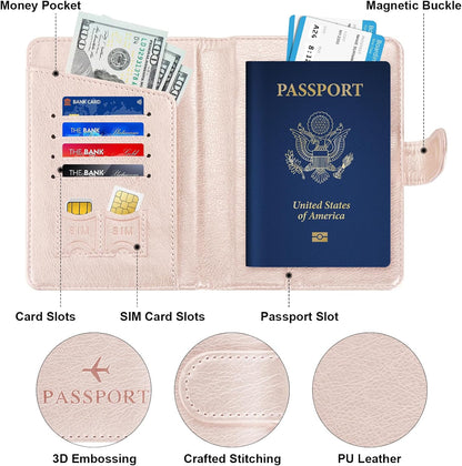 Passport Holder for Travel Essentials Wallet Cover Case Women Men Gift | Passport Holder for Travel Cruise Essentials, Passport Wallet Cover Case Women Men Travel Gifts