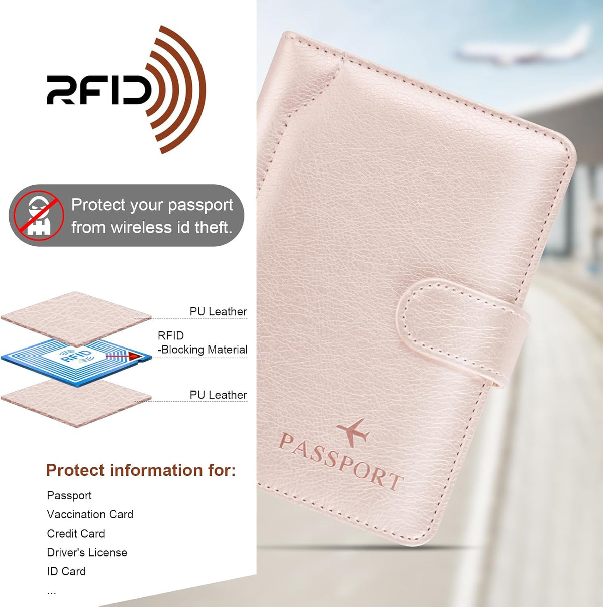Passport Holder for Travel Essentials Wallet Cover Case Women Men Gift | Passport Holder for Travel Cruise Essentials, Passport Wallet Cover Case Women Men Travel Gifts