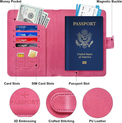 Passport Holder for Travel Essentials Wallet Cover Case Women Men Gift | Passport Holder for Travel Cruise Essentials, Passport Wallet Cover Case Women Men Travel Gifts