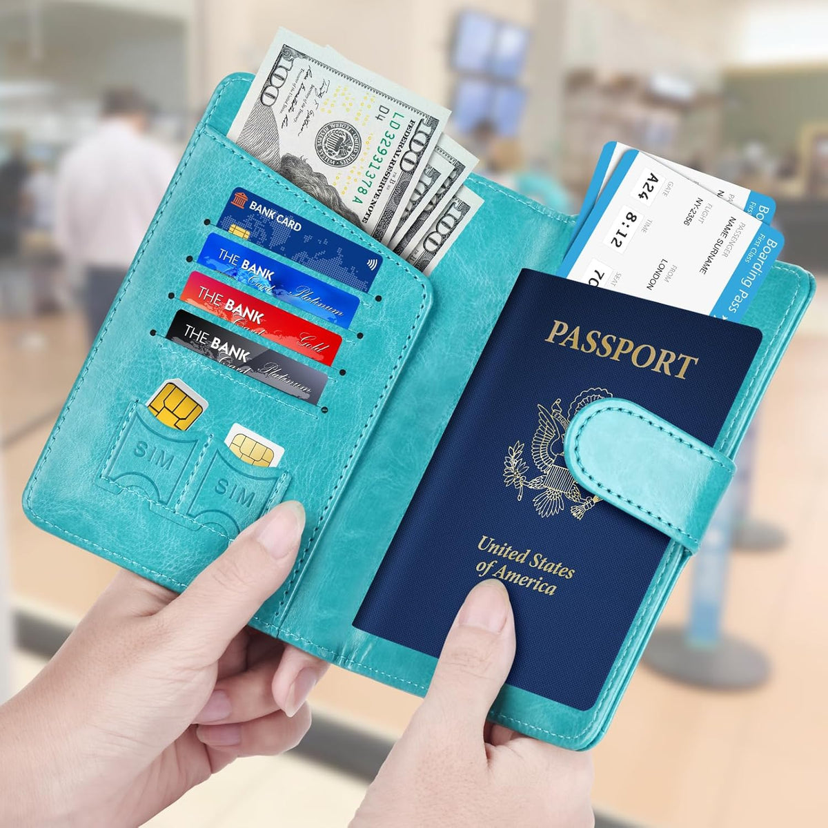 Passport Holder for Travel Essentials Wallet Cover Case Women Men Gift | Passport Holder for Travel Cruise Essentials, Passport Wallet Cover Case Women Men Travel Gifts
