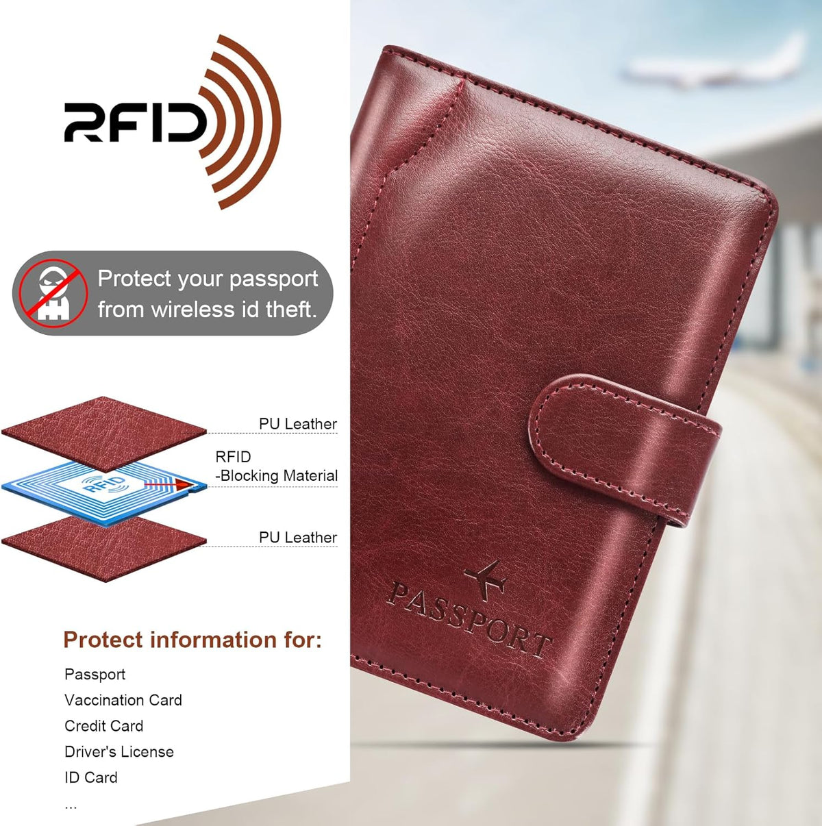 Passport Holder for Travel Essentials Wallet Cover Case Women Men Gift | Passport Holder for Travel Cruise Essentials, Passport Wallet Cover Case Women Men Travel Gifts