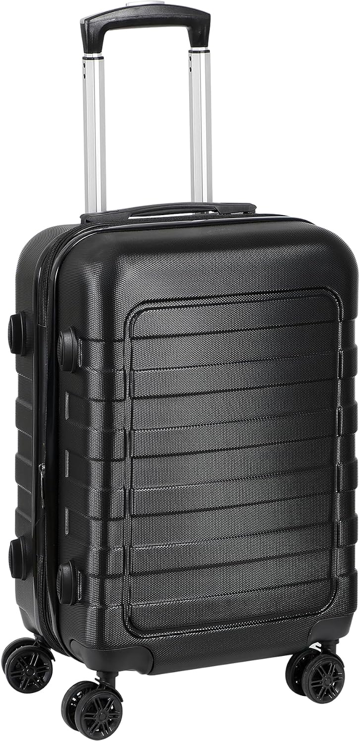 Hardside Expandable Luggage with Spinner Wheels, 21 Inch Carry On Luggage Airline Approved, Lightweight Travel Suitcase with Height Adjustable Handle (White)