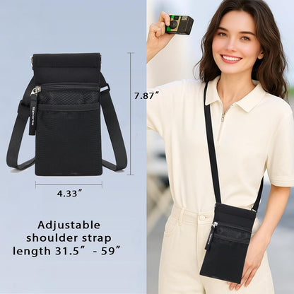 Crossbody Phone Purse with Water Bottle Holder - Multi-Function Cell Phone Pouch with Zipper & Mesh Pockets, Adjustable Strap Phone Holder for iPhone 17/16/15/14/13 Pro Max Plus, Samsung Galaxy (Gray)