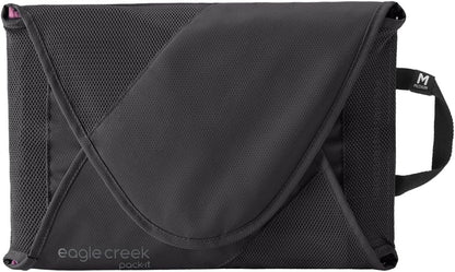 Pack-It Reveal Garment Folder - Travel Garment Bag with Compression Wings to Maximize Luggage Space - Convenient Top Handle - Quick Drying Material - Black - Medium