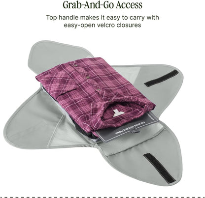 Pack-It Reveal Garment Folder - Travel Garment Bag with Compression Wings to Maximize Luggage Space - Convenient Top Handle - Quick Drying Material - Black - Medium