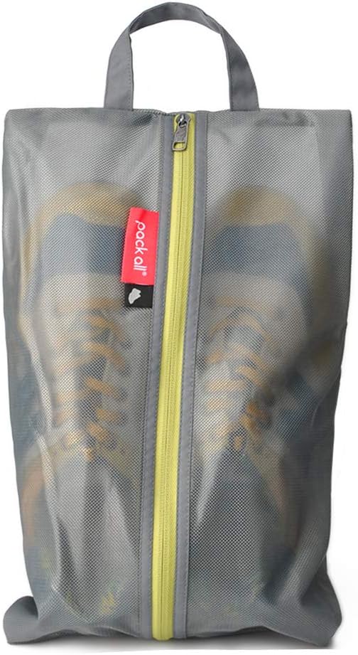 Shoe Bag for Travel, Water-Resistant Shoe Pouch for Gym, Odor-Resistant Soccer Cleats Bag for Sport (Black)