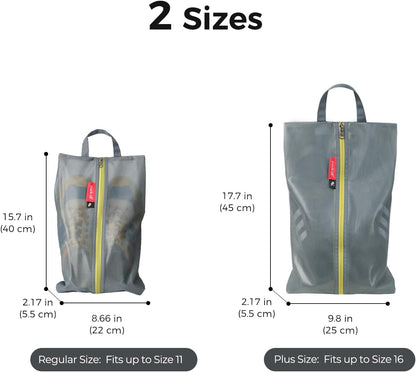 Shoe Bag for Travel, Water-Resistant Shoe Pouch for Gym, Odor-Resistant Soccer Cleats Bag for Sport (Black)