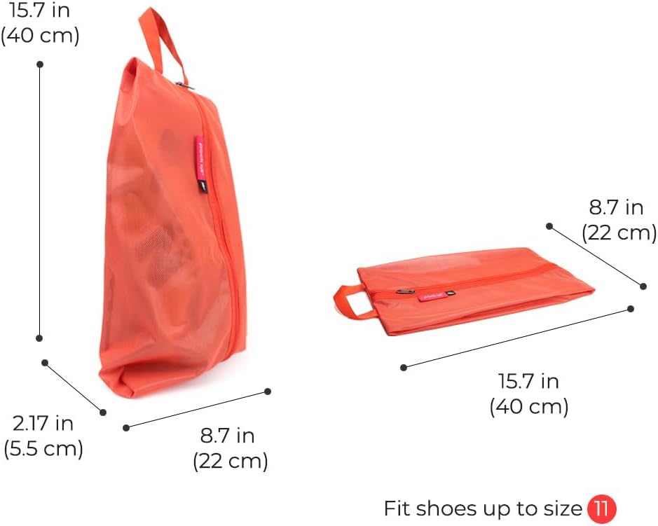 Shoe Bag for Travel, Water-Resistant Shoe Pouch for Gym, Odor-Resistant Soccer Cleats Bag for Sport (Black)