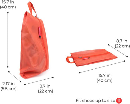 Shoe Bag for Travel, Water-Resistant Shoe Pouch for Gym, Odor-Resistant Soccer Cleats Bag for Sport (Black)