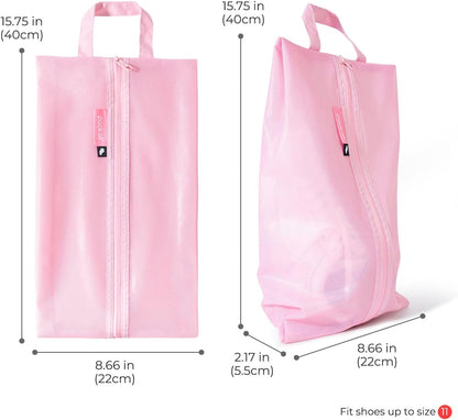 Shoe Bag for Travel, Water-Resistant Shoe Pouch for Gym, Odor-Resistant Soccer Cleats Bag for Sport (Black)