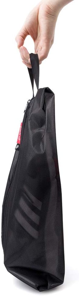 Shoe Bag for Travel, Water-Resistant Shoe Pouch for Gym, Odor-Resistant Soccer Cleats Bag for Sport (Black)