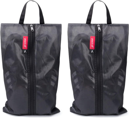 Shoe Bag for Travel, Water-Resistant Shoe Pouch for Gym, Odor-Resistant Soccer Cleats Bag for Sport (Black)