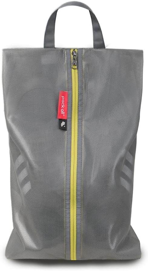Shoe Bag for Travel, Water-Resistant Shoe Pouch for Gym, Odor-Resistant Soccer Cleats Bag for Sport (Black)