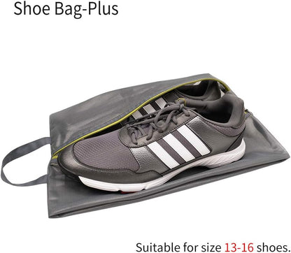 Shoe Bag for Travel, Water-Resistant Shoe Pouch for Gym, Odor-Resistant Soccer Cleats Bag for Sport (Black)