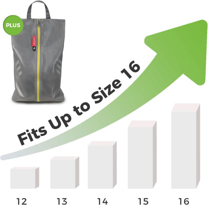 Shoe Bag for Travel, Water-Resistant Shoe Pouch for Gym, Odor-Resistant Soccer Cleats Bag for Sport (Black)