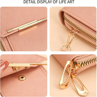 Touchscreen Crossbody Phone Purse for Women, Small Anti-Theft Leather Messenger Bag with RFID Blocking, Lightweight Quick