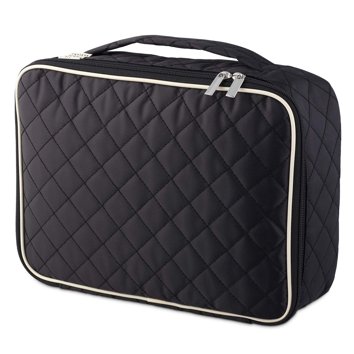 Extra Large Makeup Bag With Compartments - big makeup bag organizer, large cosmetic bag black, train case makeup bag large, huge makeup bag With Handle Travel Make Up Bag For Women
