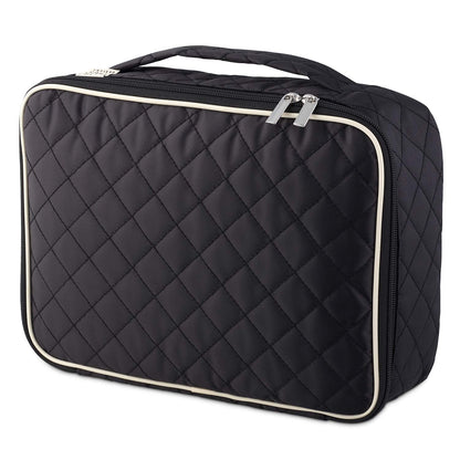 Extra Large Makeup Bag With Compartments - big makeup bag organizer, large cosmetic bag black, train case makeup bag large, huge makeup bag With Handle Travel Make Up Bag For Women