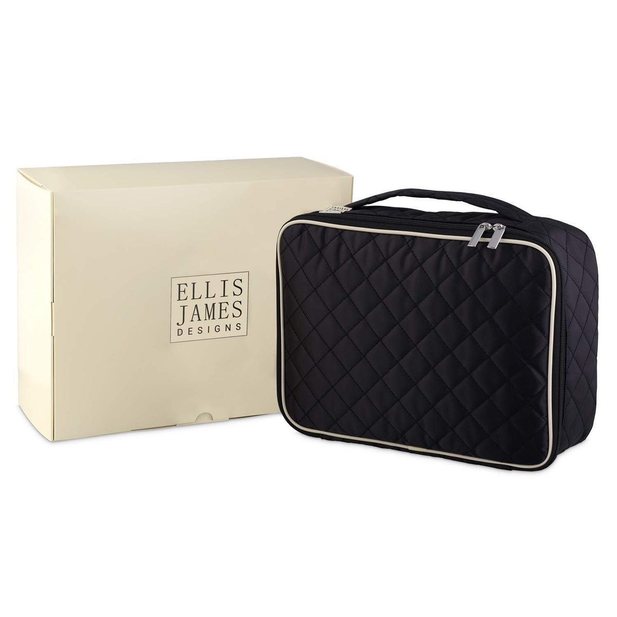Extra Large Makeup Bag With Compartments - big makeup bag organizer, large cosmetic bag black, train case makeup bag large, huge makeup bag With Handle Travel Make Up Bag For Women