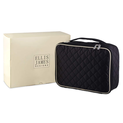 Extra Large Makeup Bag With Compartments - big makeup bag organizer, large cosmetic bag black, train case makeup bag large, huge makeup bag With Handle Travel Make Up Bag For Women