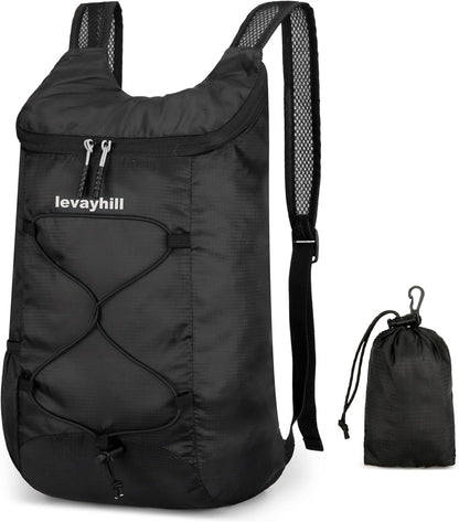 16L Foldable Hiking Backpack,Small Packable Daypack,Dark Blue | Lightweight ,Outdoor Collapsible Rucksack,Ultralight Folding Back Pack, Water Repellent, Men Women Travel Gym, Easy Carry-on