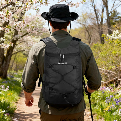 16L Foldable Hiking Backpack,Small Packable Daypack,Dark Blue | Lightweight ,Outdoor Collapsible Rucksack,Ultralight Folding Back Pack, Water Repellent, Men Women Travel Gym, Easy Carry-on