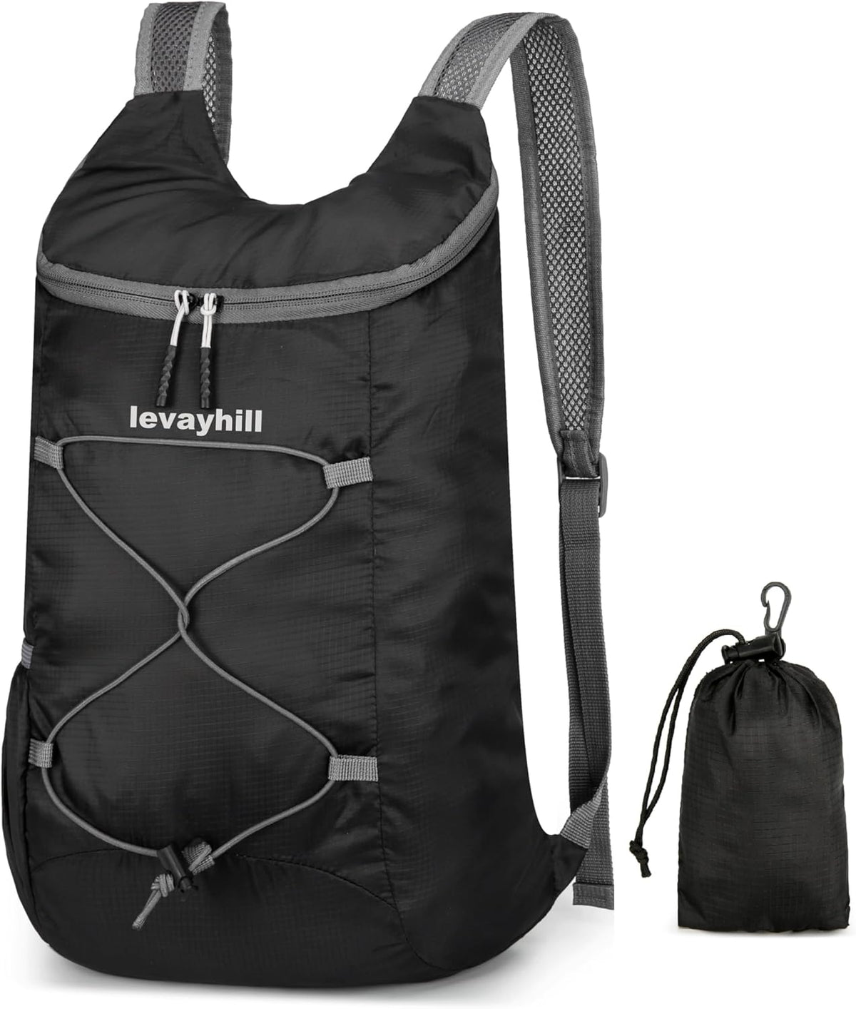 16L Foldable Hiking Backpack,Small Packable Daypack,Dark Blue | Lightweight ,Outdoor Collapsible Rucksack,Ultralight Folding Back Pack, Water Repellent, Men Women Travel Gym, Easy Carry-on