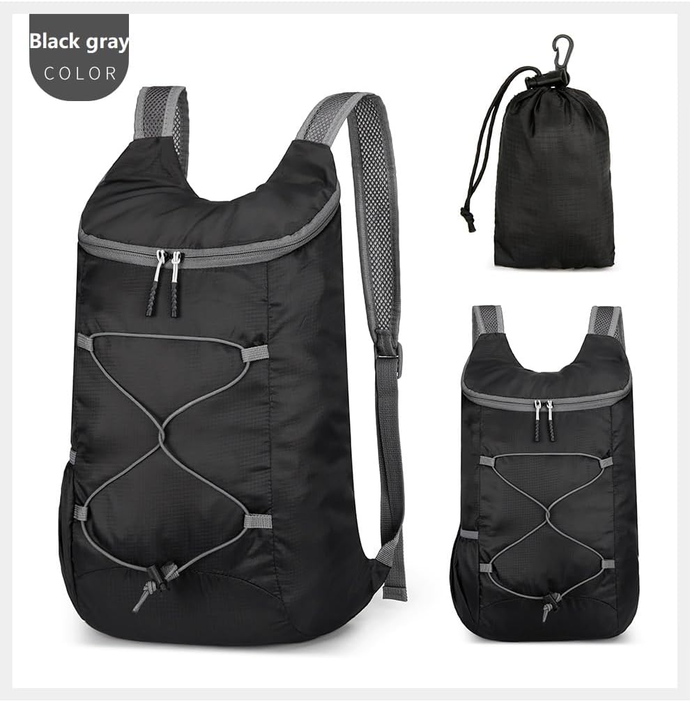 16L Foldable Hiking Backpack,Small Packable Daypack,Dark Blue | Lightweight ,Outdoor Collapsible Rucksack,Ultralight Folding Back Pack, Water Repellent, Men Women Travel Gym, Easy Carry-on