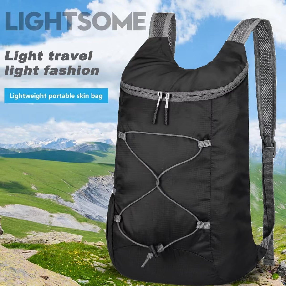 16L Foldable Hiking Backpack,Small Packable Daypack,Dark Blue | Lightweight ,Outdoor Collapsible Rucksack,Ultralight Folding Back Pack, Water Repellent, Men Women Travel Gym, Easy Carry-on