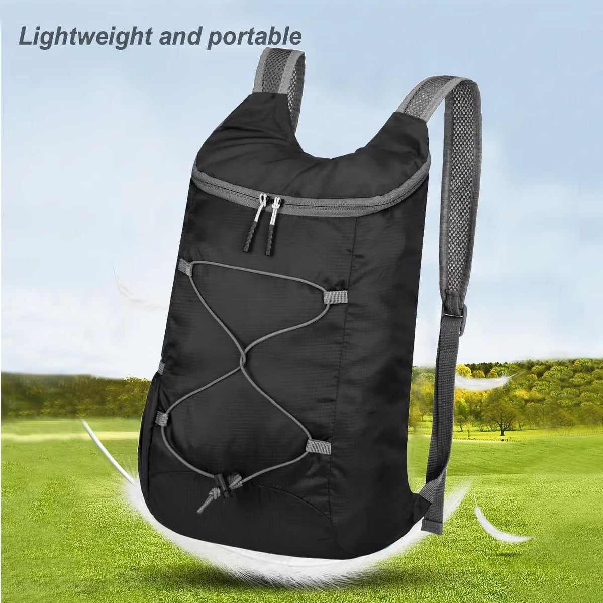 16L Foldable Hiking Backpack,Small Packable Daypack,Dark Blue | Lightweight ,Outdoor Collapsible Rucksack,Ultralight Folding Back Pack, Water Repellent, Men Women Travel Gym, Easy Carry-on
